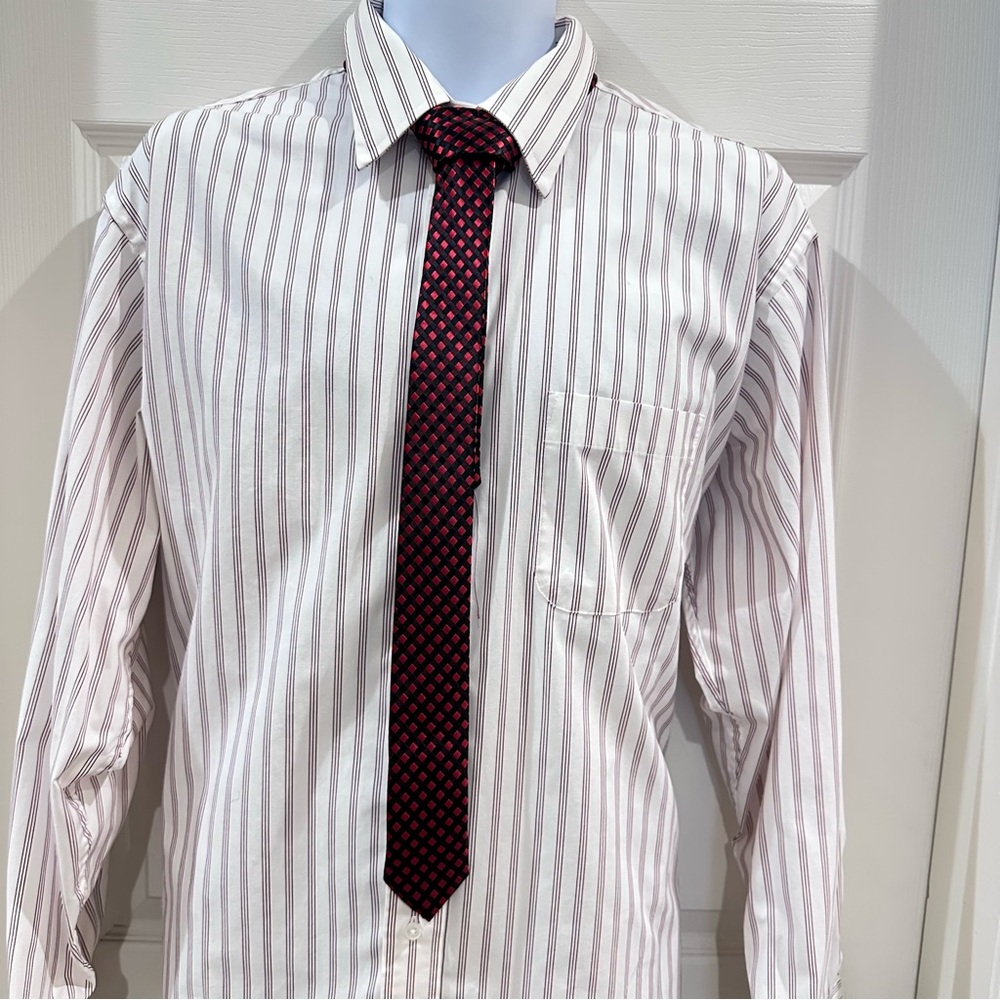 RAJA Red and Black 100% Silk Checkered Tie - Handmade